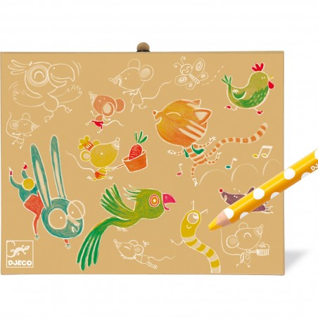 Mallette Crayons Boite de Couleurs Pour les Petits - Djeco