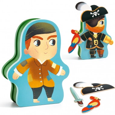 Jeu magnétique en bois : inzebox aventuro - Djeco