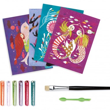 Tableau à pailleter lumière des sirènes - loisirs créatifs - Djeco