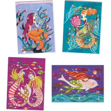 Tableau à pailleter lumière des sirènes - loisirs créatifs - Djeco