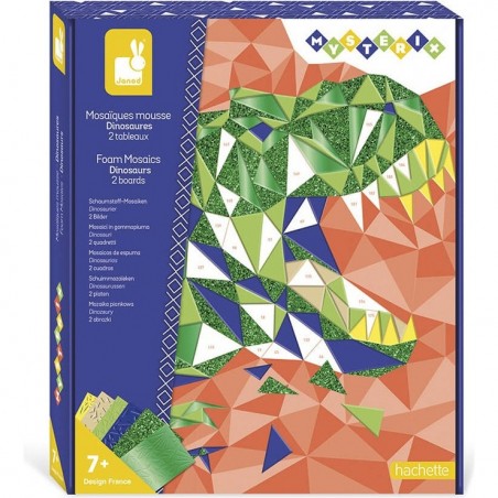 Kit créatif : mosaïques mousse dinosaures - Janod