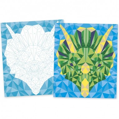 Kit créatif : mosaïques mousse dinosaures - Janod