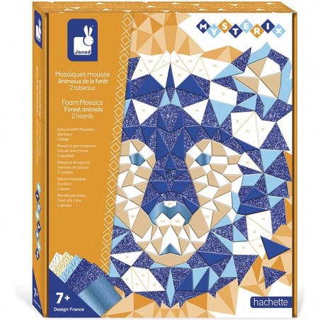 Kit créatif : mosaïques mousse animaux de la forêt - Janod