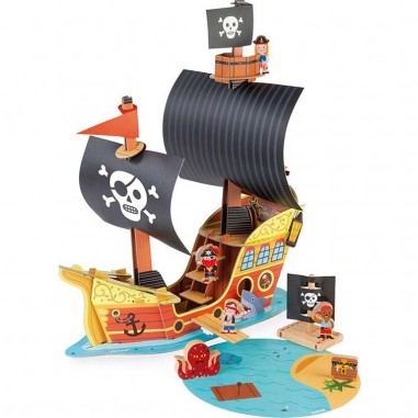 Bateau Pirates Story - carton et bois - Janod