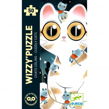 Wizzy Puzzle - Chats Câlins - 50 Pièces - Djeco