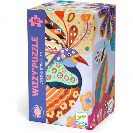 Wizzy Puzzle - L'oiseau étincelant - 50 Pièces - Djeco
