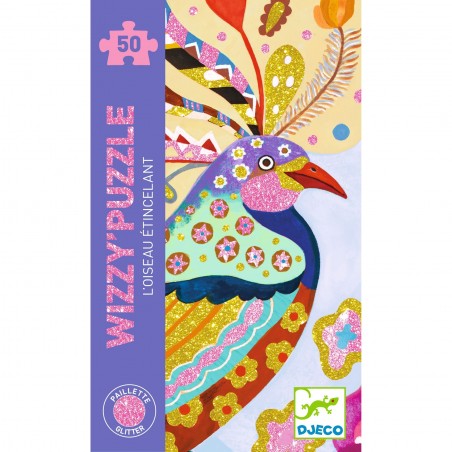 Wizzy Puzzle - L'oiseau étincelant - 50 Pièces - Djeco