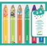 Les couleurs des petits - 6 crayons multicolores - Djeco