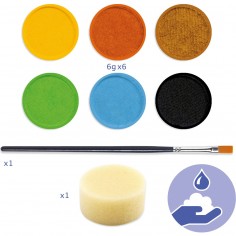 Maquillage palette 6 couleurs nature - Djeco 2