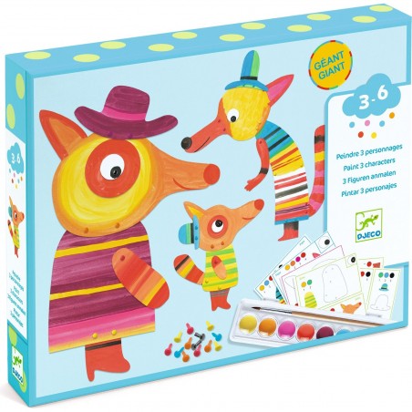 Coffret de peinture : la famille renard - Djeco