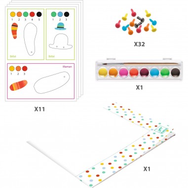 Coffret de peinture : la famille renard - Djeco