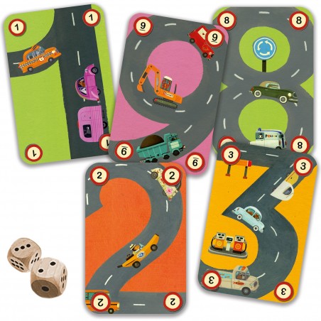 Rallye - jeu de carte de calcul - Djeco