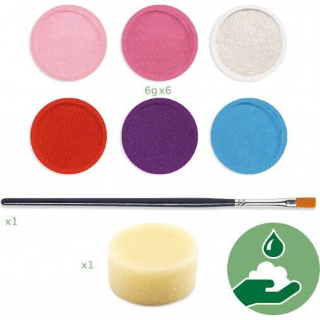 Maquillage palette 6 couleurs sweet - Djeco