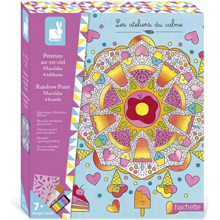 Mandalas - Peinture arc en ciel, loisir créatif enfant - Janod