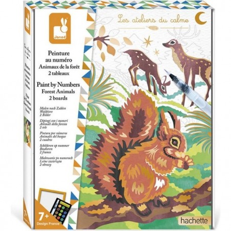 Peinture au numéro animaux de la forêt - Activité créative - Janod