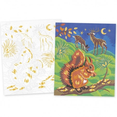 Peinture au numéro animaux de la forêt - Activité créative - Janod