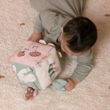 Cube d'activités en tissu - Fleurs et papillons - Little Dutch