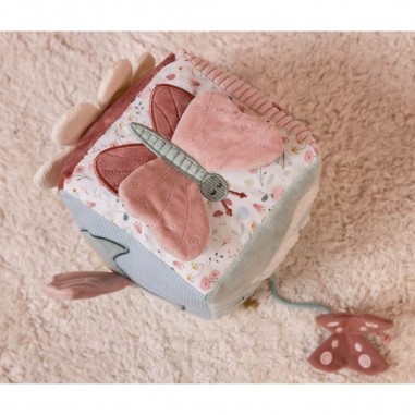 Cube d'activités en tissu - Fleurs et papillons - Little Dutch