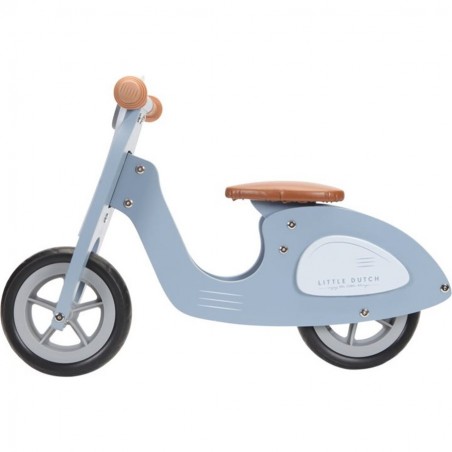 Draisienne Scooter en bois pour enfant Bleu - Little Dutch