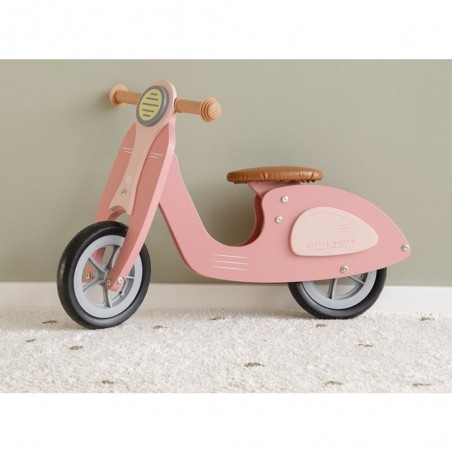 Draisienne en bois - Scooter Vespa pour enfant Rose - Little Dutch