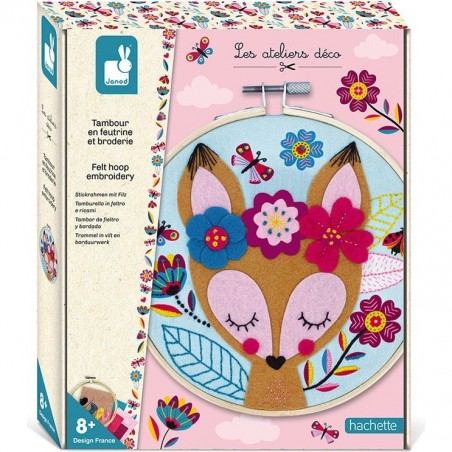 Activités manuelles pour enfant - Tambour faon à décorer et à broder - Janod