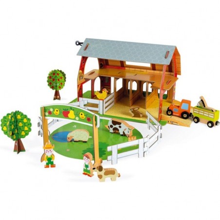 Ferme des Animaux Story - carton et bois - Ferme en bois - Janod