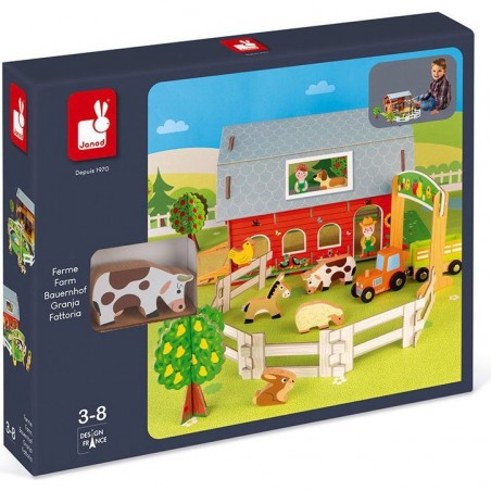 Ferme des Animaux Story - carton et bois - Ferme en bois - Janod