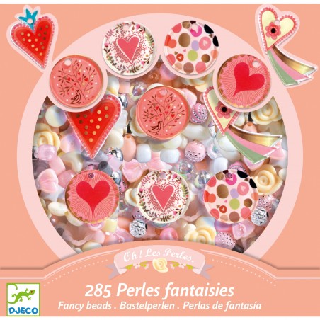 Bijoux à  créer - Perles bois - Cœurs - Djeco
