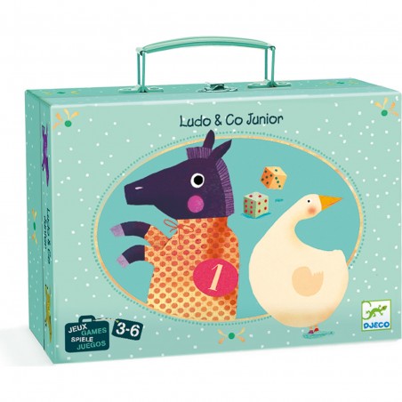 Jeux de l'oie et des petits chevaux : ludo and co junior - Djeco