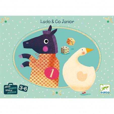 Jeux de l'oie et des petits chevaux : ludo and co junior - Djeco