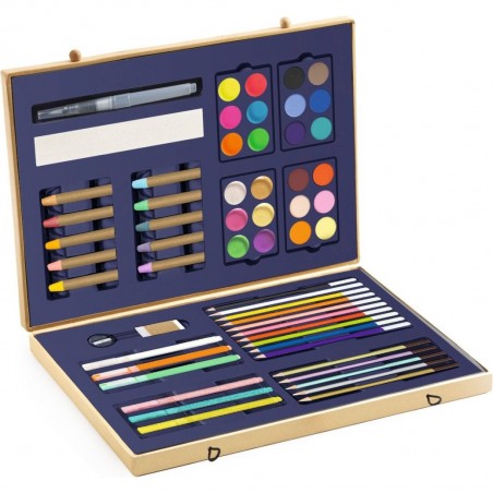Mallette peinture et crayons pour enfant - Sparkling color box - Djeco