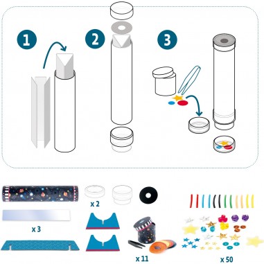 Kaléidoscope à assembler immersion spatiale - Do it Yourself - Djeco