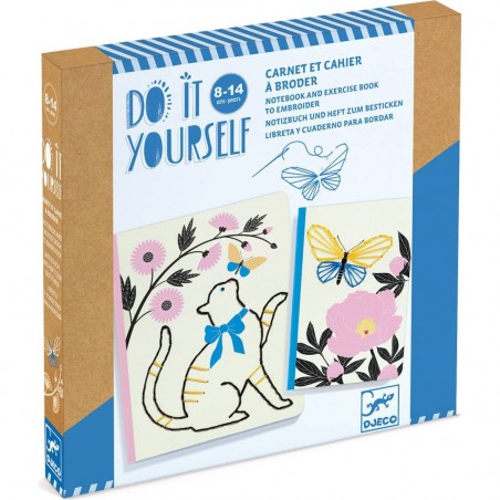 Carnet et cahier à broder jardin poétique - Do it Yourself - Djeco