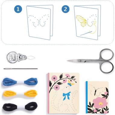 Carnet et cahier à broder jardin poétique - Do it Yourself - Djeco