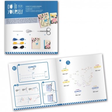 Carnet et cahier à broder jardin poétique - Do it Yourself - Djeco