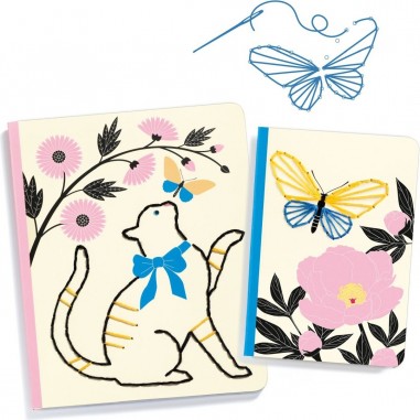 Carnet et cahier à broder jardin poétique - Do it Yourself - Djeco