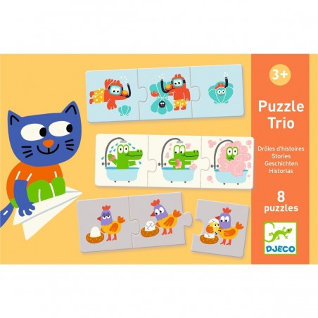 Puzzle Trio - Drôles d'Histoires - Jeux enfants - Djeco
