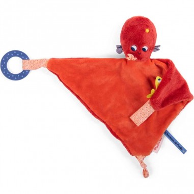 Doudou plat Pieuvre Paulie - Un doudou carré Les Aventures de Paulie - Moulin Roty
