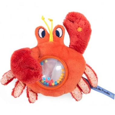 Hochet avec bille - Crabe rouge - Les Aventures de Paulie - Moulin Roty
