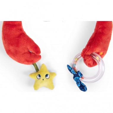 Peluche d'activités crabe rouge - Les aventures de Paulie - Moulin Roty