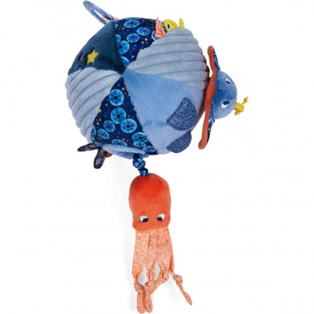 Balle souple d'activités Bleu Océan - Les aventures de Paulie - Moulin Roty
