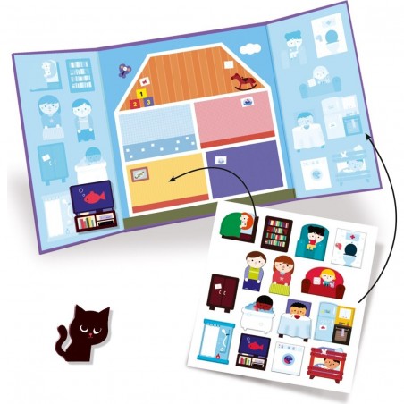 Créer avec des stickers - Maison - Djeco
