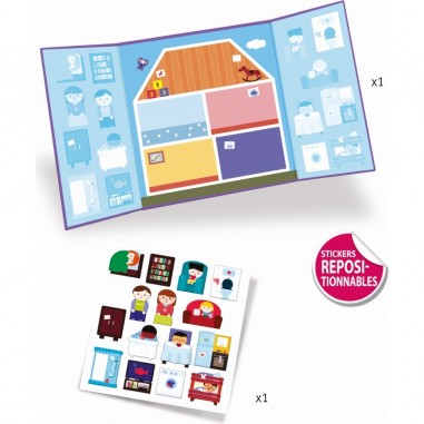 Créer avec des stickers - Maison - Djeco