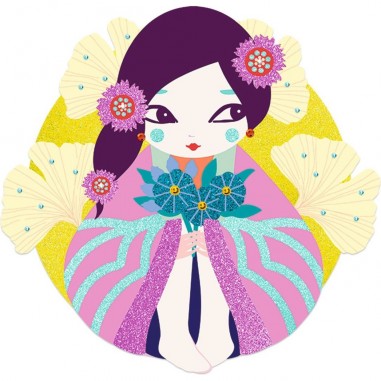 Tableau paillettes et strass Onnanoko - Activité créative - Djeco