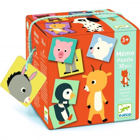 Mémo Puzzle - Animaux - Jeux de société Enfants - Djeco