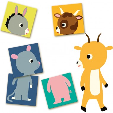 Mémo puzzle Animo 30 pièces - Djeco Mémo puzzle Animo 30 pièces - Djeco