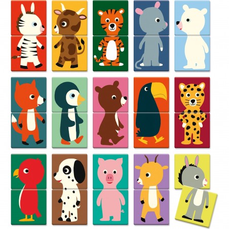 Mémo Puzzle - Animaux - Jeux de société Enfants - Djeco