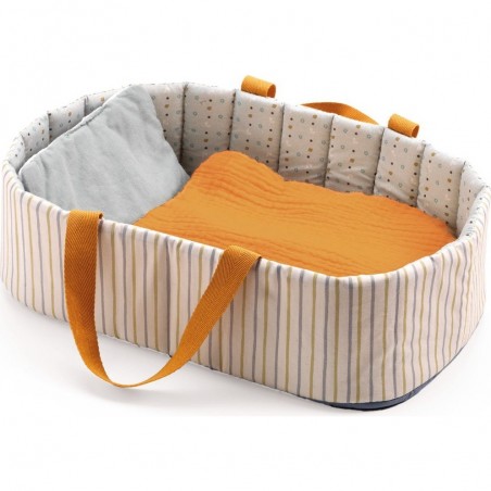 Couffin Blue Lines Pomea - Accessoire poupée - Djeco