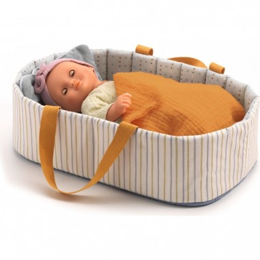 Couffin Blue Lines Pomea - Accessoire poupée - Djeco
