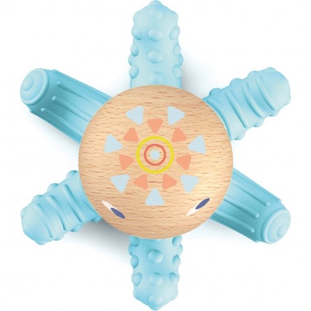 Hochet de dentition en bois : Babysquidi - Djeco